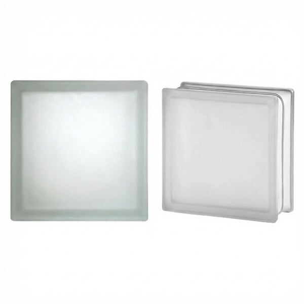 GLASSBLOCKS - Luxfera brique de verre 19x19x8 cm, translucide mat (CL1908CM) - large