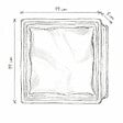 GLASSBLOCKS - Luxfera brique de verre 19x19x8 cm, Gris transparent brillant (1908WGREY) - vignette