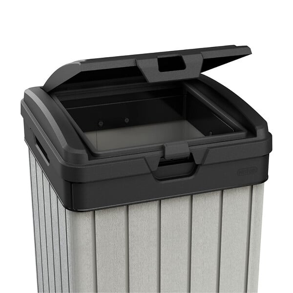 CENTRALE BRICO - Poubelle Rockford 125 L gris, l.41 x H.87.4 x P.41 cm - large