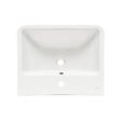 VITRA - Integra 55x45x19 cm lavabo suspendu en céramique, trou pour robinetterie au milieu, avec trop-plein, blanc (7049-003-0001) - vignette