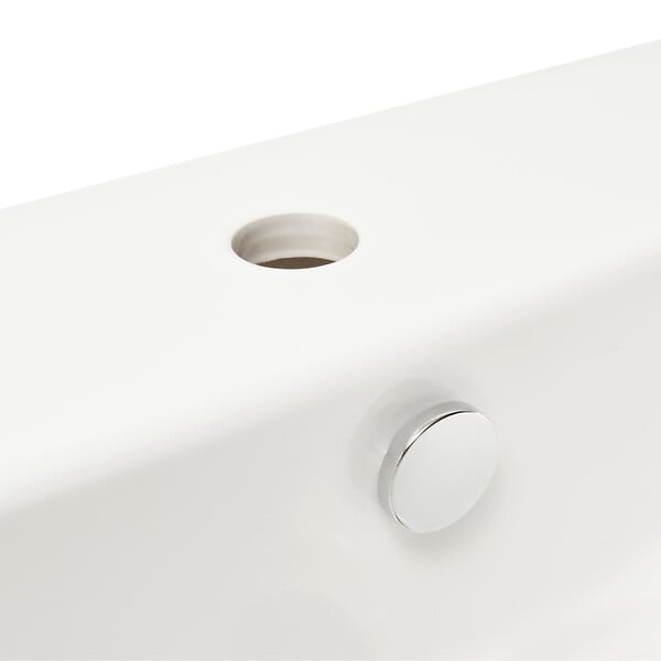VITRA - Integra 55x45x19 cm lavabo suspendu en céramique, trou pour robinetterie au milieu, avec trop-plein, blanc (7049-003-0001) - large