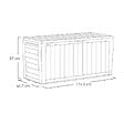KETER - Keter Comfy coffre de jardin 270 L en résine graphite 116,7 x 44,7 x 56 cm (255167) - vignette