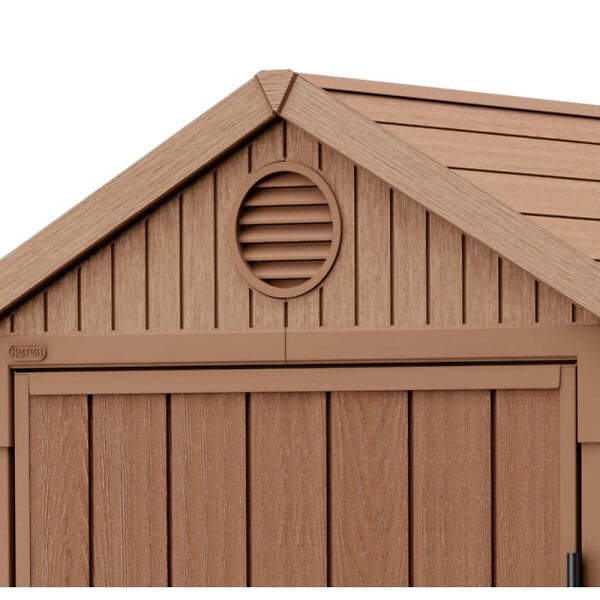 KETER - Keter Darwin 4x4 abri de jardin en résine marron 123,8 x 117 x 205,1 cm (259006) - large