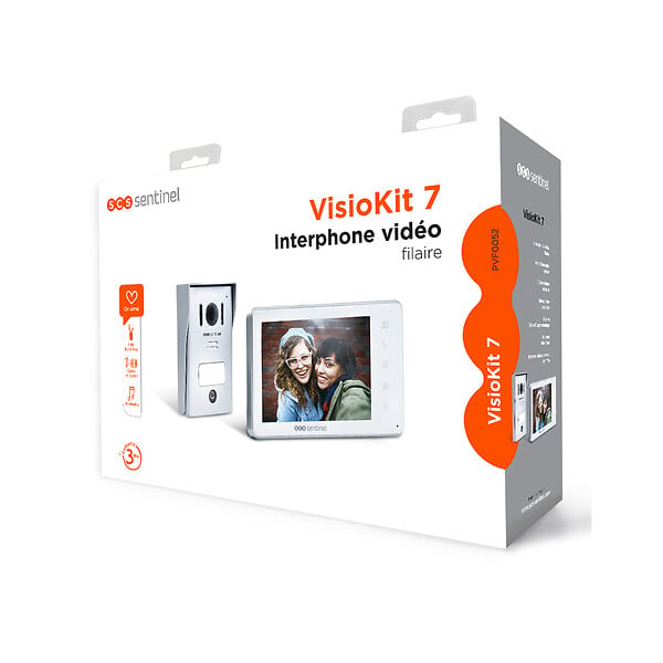SCS SENTINEL - Interphone vidéo filaire Visiokit 7 2.0 - Écran 7 pouces - large