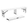 KZ GARDEN - Banc de Jardin Pliable Blanc 180 x 28 x 43.5H cm Banc Exterieur Interieur Camping Réception KZ GARDEN - vignette