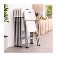 KZ GARDEN - Chaise pliante blanche Plastique renforcé - Chaise blanche Camping Terrasse Réceptions INTEC - vignette