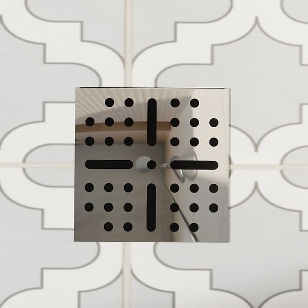 AURLANE - Receveur de Douche à Carreler 90x160 cm avec Bondes à Sortie Horizontale - Grille Inox - large