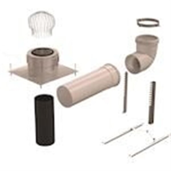 UBBINK - Kit CHEMILUX B22p et B23p PPTL - Entrée plafond D110 - large