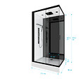 AURLANE - Cabine de douche 110x80x215cm - Verre Trempé - Mitigeur Chrome - DUALITY 3 RECTANGLE - vignette