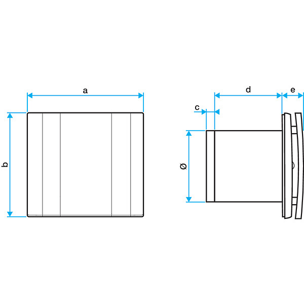 ALDES - Extracteur DECO 100 T - 5,6W - 70m3/h - 26dB - Aluminium - large