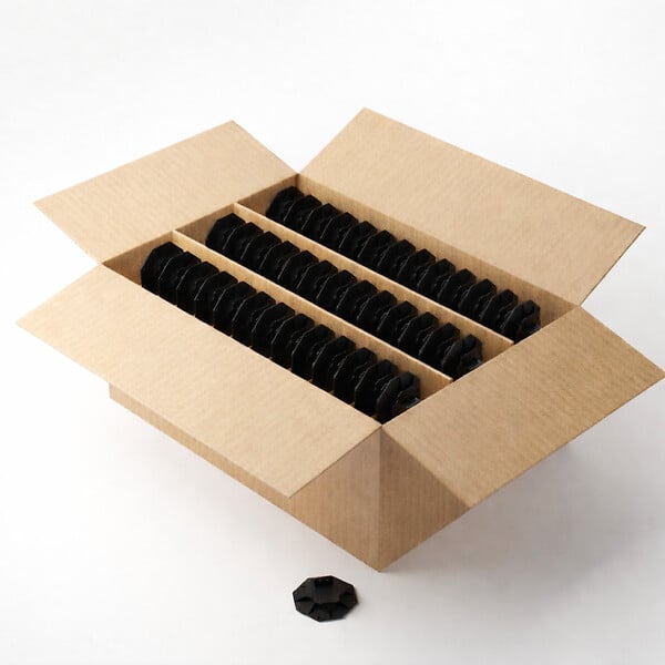 MCCOVER - Lot de 20 plots 18-30mm pour terrasse bois et composite Noir, Unités - 20 plots - large