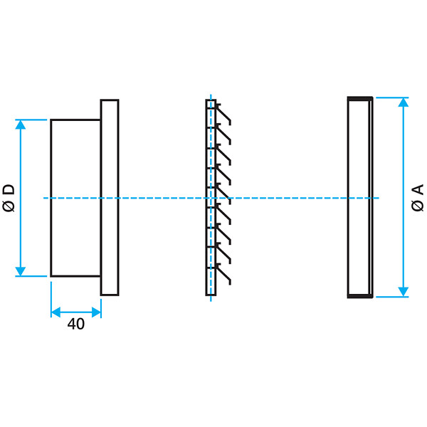 ALDES - Grille extérieure circulaire AR637 D315 - large