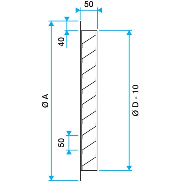 ALDES - Grille extérieure circulaire AR637 D315 - large