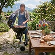 INTEC - Barbecue à Charbon de Bois sur Trépied Ø57cm Grille Cuisson & Couvercle Thermostat Bac à cendres Barbecue rond 2 roues INTEC - vignette
