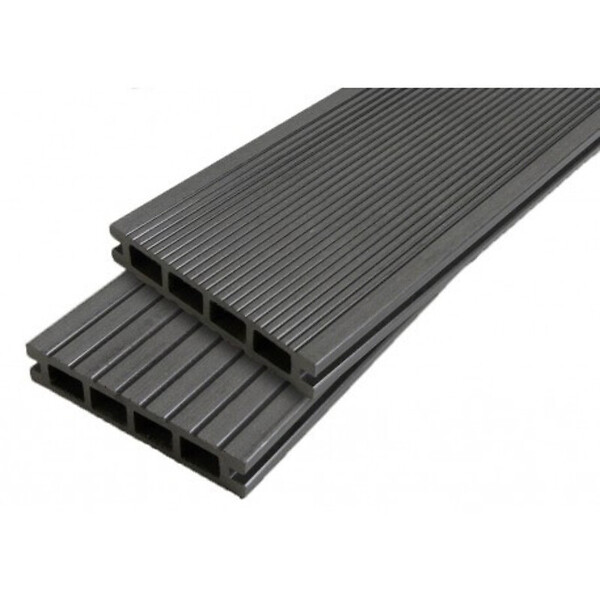 MCCOVER - PACK 10m² lame de terrasse composite Dual + ACCESSOIRES 3600mm Gris anthracite, ep.25mm, l.14 cm, L.360 cm - large
