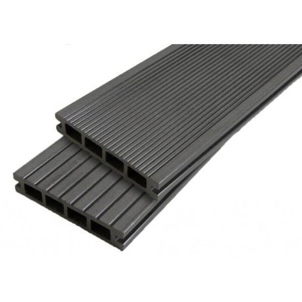MCCOVER - PACK 15m² lame de terrasse composite Dual + ACCESSOIRES 2400mm Gris anthracite, ep.25mm, l.14 cm, L.240 cm - large