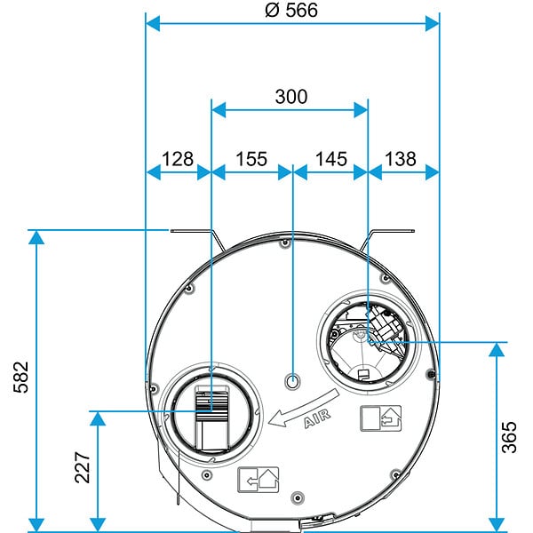 ALDES - Chauffe-eau thermodynamique B100-FAN T.Flow Nano connecté Aldes - 100L - 2/3 personnes - Vertical mur ou trépied - 1500W - large