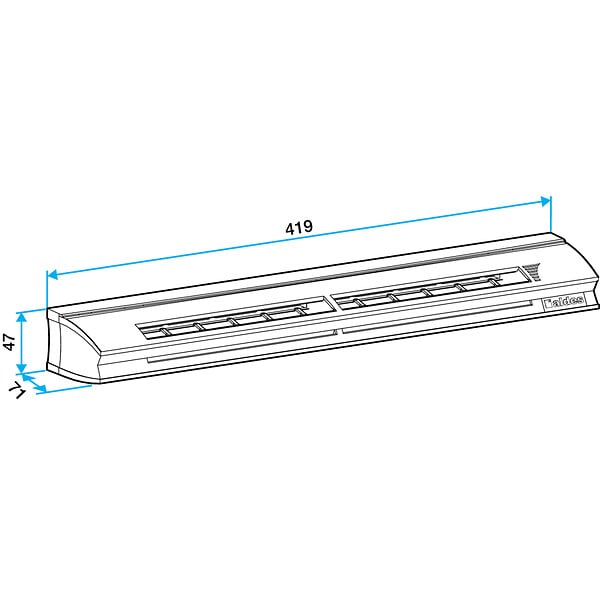 ALDES - Entrée d'air hygroréglable EHL L - 6-44m3/h - 39dB - Blanc - large