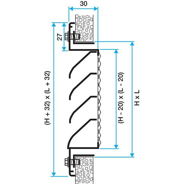 ALDES - Grille AWA 251 - aluminium - Grille AWA 251 - aluminium. H 400 x L 400 - large