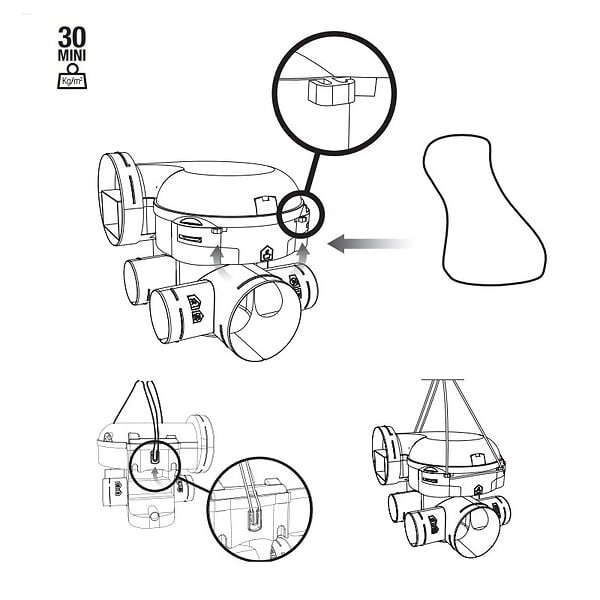 ALDES - Groupe VMC EasyHome Auto Classic - Simple flux Autoréglable -14W - 241 m³/h - 26 dB - 4 sanitaires - large
