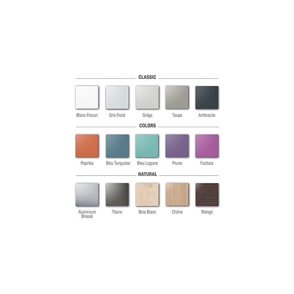ALDES - Plaque design pour la grille fixe ColorLINE D80 ou D125 mm  Grège - large