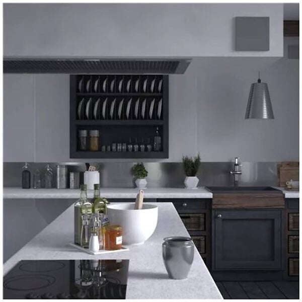 ALDES - Plaque design pour la grille fixe ColorLINE D80 ou D125 mm  Grège - large