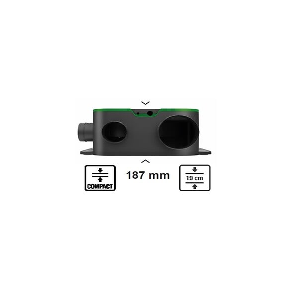 ALDES - Groupe VMC EasyHome PureAir Compact Premium - Simple flux Hygroréglable - 85W - 400 m³/h - 21 dB -  4 sanitaires - large