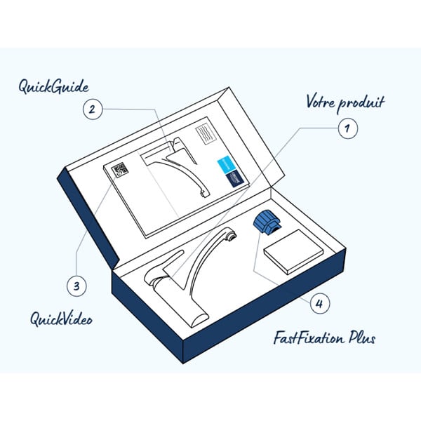 GROHE - Robinet de cuisine monocommande bec bas Start 2021 + nettoyant GrohClean - large