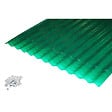 MCCOVER - Lot 5 plaques POLYESTER PO 76/18 VERT + 6 kits de fixations Vert, l.90 cm, L.250 cm - vignette