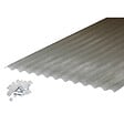 MCCOVER - Lot 5 plaques POLYESTER PO 76/18 + 6 kits de fixations Translucide, l.90 cm, L.250 cm - vignette