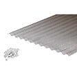 MCCOVER - Lot 2 plaques POLYESTER PO 76/18 + 3 kits de fixations Translucide, ep.1 mm, l.90 cm, L.3 m - vignette