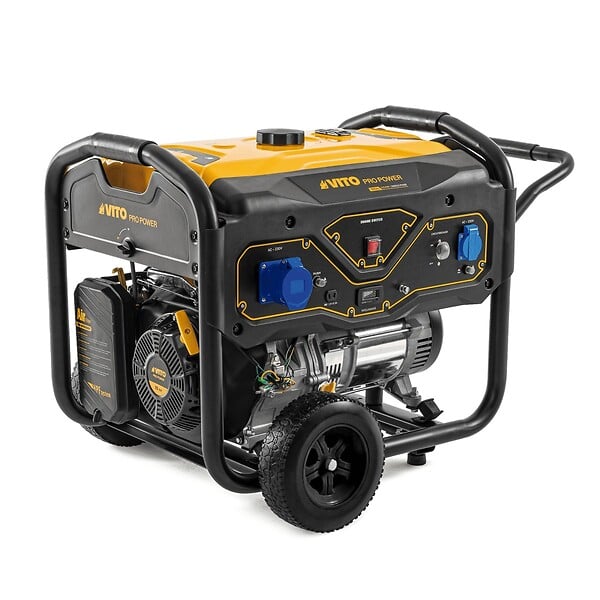VITO - Groupe électrogène 5.5kVA 15CV Monophasé Démarrage manuel AVR, Réservoir 25L, Générateur électrique Maison Chantier VITO - large