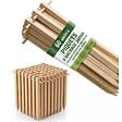 KZ GARDEN - Lots de 60 Piquets de fixation Bois peuplier Toile de Paillage - Ancrage sol Jardin Potager, Fixation bâche paillage KZ GARDEN - vignette