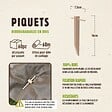 KZ GARDEN - Lots de 60 Piquets de fixation Bois peuplier Toile de Paillage - Ancrage sol Jardin Potager, Fixation bâche paillage KZ GARDEN - vignette