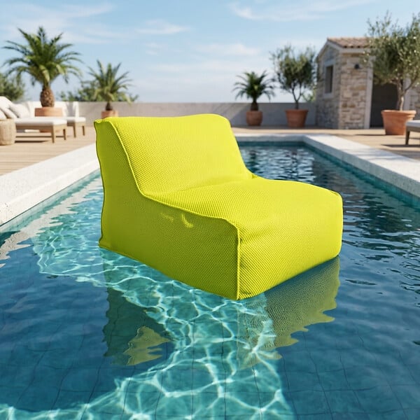 SOO  SANTAI - Fauteuil piscine XL flottant 100 × 90 × 70 cm intérieur / extérieur sans polystyrène – Vert (DC10090-2) - large