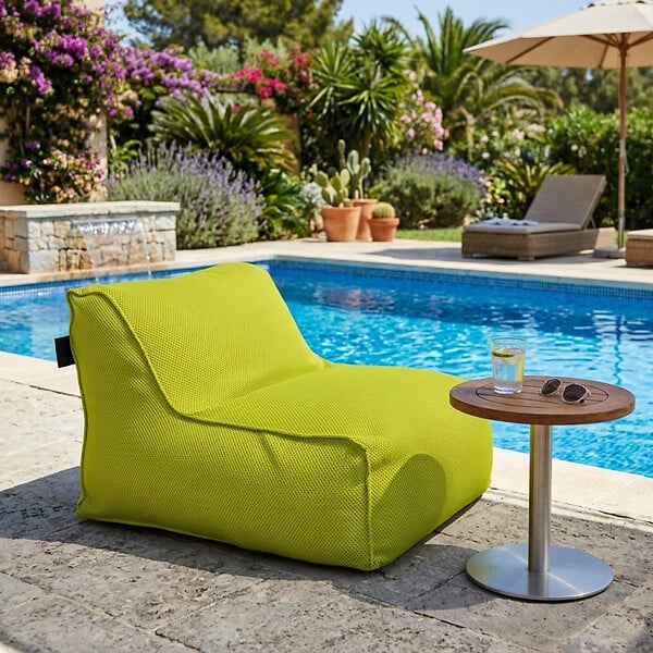 SOO  SANTAI - Fauteuil piscine XL flottant 100 × 90 × 70 cm intérieur / extérieur sans polystyrène – Vert (DC10090-2) - large
