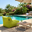 SOO  SANTAI - Fauteuil piscine XL flottant 100 × 90 × 70 cm intérieur / extérieur sans polystyrène – Vert (DC10090-2) - vignette