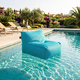 SOO  SANTAI - Fauteuil piscine XL flottant 100 × 90 × 70 cm intérieur / extérieur sans polystyrène – Bleu (DC10090-4) - vignette