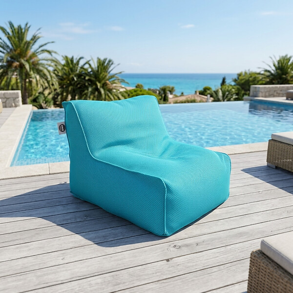 SOO  SANTAI - Fauteuil piscine XL flottant 100 × 90 × 70 cm intérieur / extérieur sans polystyrène – Bleu (DC10090-4) - large