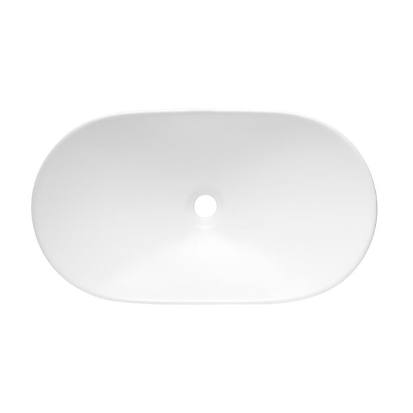 SWISS AQUA TECHNOLOGIES - Infinitio Vasque à poser 61,5 x 36 x 15,5 cm, sans trop-plein, Blanc mat (SATINF61536M) - large