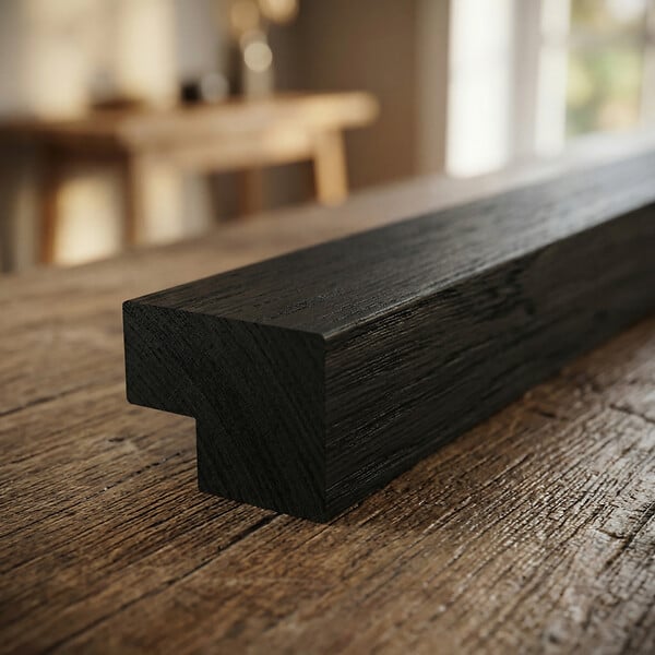 SWISS AQUA TECHNOLOGIES - Barre d'extrémité MDF 120 cm pour panneaux acoustiques intérieurs SATAKUPANNON612, décor chêne noir (SATAKUPANBOTKL12) - large