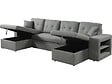 HABITAT ET JARDIN - Canapé d'angle panoramique convertible en tissu "Axel" - 4 places - Gris - vignette
