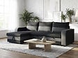 HABITAT ET JARDIN - Canapé d'angle réversible/convertible en tissu "Victor" - 3 places - Noir - vignette