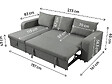 HABITAT ET JARDIN - Canapé d'angle réversible/convertible en tissu "Victor" - 3 places - Gris - vignette