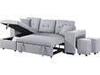 HABITAT ET JARDIN - Canapé d'angle convertible en tissu "Noah" - 4 places - Gris clair - vignette