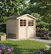 SOLID - Abri jardin bois madriers emboiter - L.198xH.218xP.198cm - vignette
