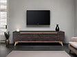 HABITAT ET JARDIN - Meuble TV en bois "Digi" - 180 x 35 x 48 cm - Noir - vignette