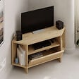 HABITAT ET JARDIN - Meuble TV en bois "Viva" - 95 x 35 x 45 cm - Beige - vignette