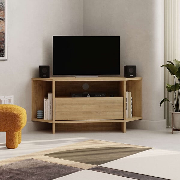 HABITAT ET JARDIN - Meuble TV en bois "Viva" - 95 x 35 x 45 cm - Beige - large