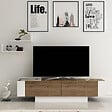 HABITAT ET JARDIN - Meuble TV en bois "Matera" - 150 x 31 x 41 cm - Marron - vignette